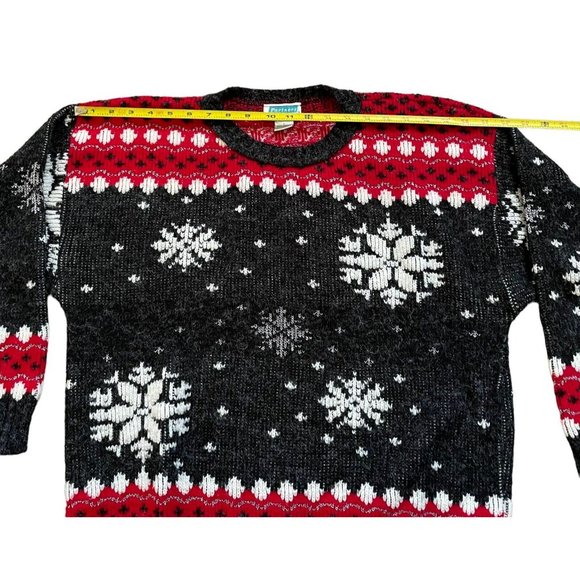 Partners Mervyns Sweater Womens Large Christmas Ugly Party Snowflake Winter Col - Picture 4 of 12